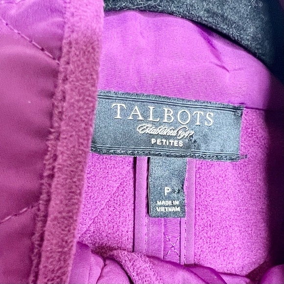 Talbots Diamond Quilted Vest Plum Size Petite - Picture 4 of 5